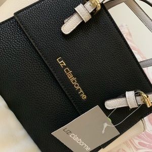 Liz Claiborne Jacqueline Satchel- black and white